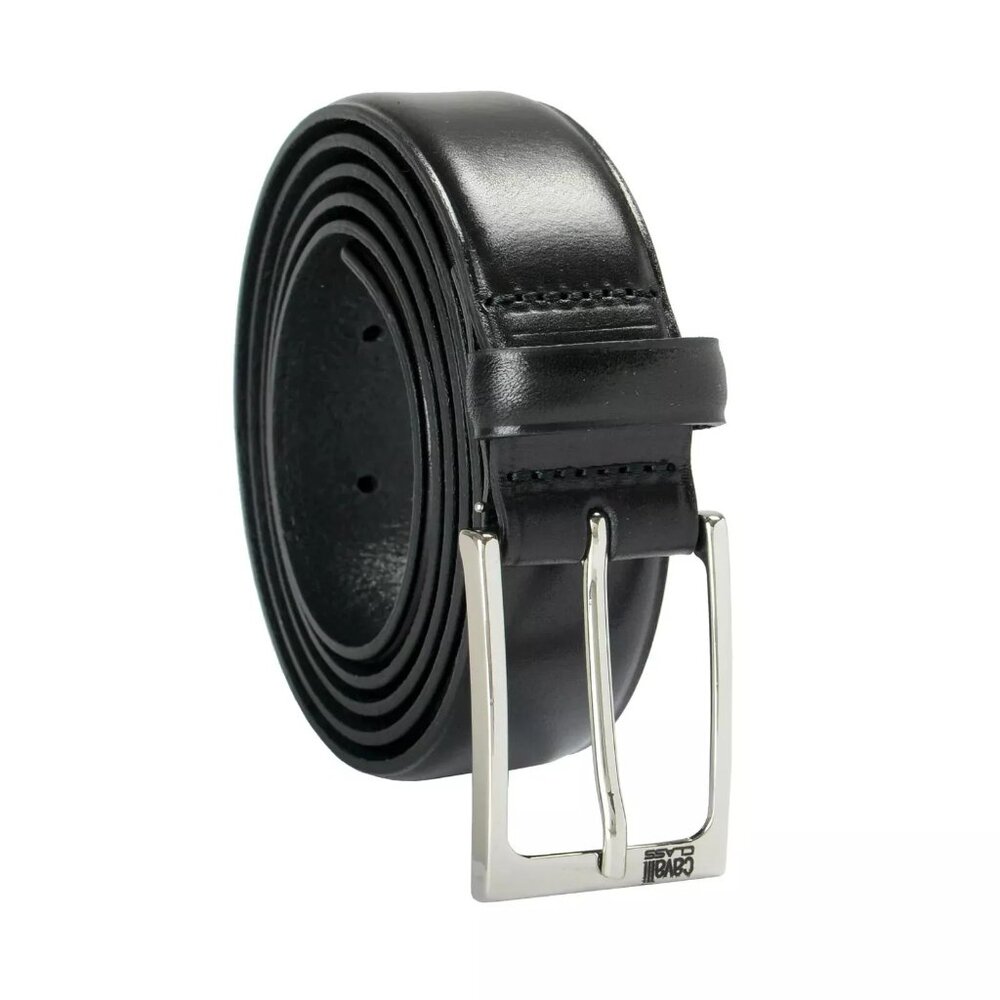 Belt Cavalli Class Men's Black 100% Leather Buckle Decorated